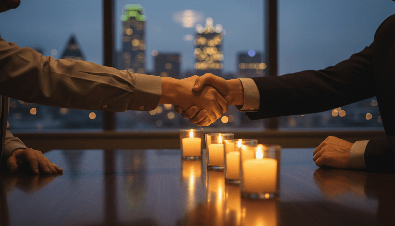 Professional handshake representing partnership and trust