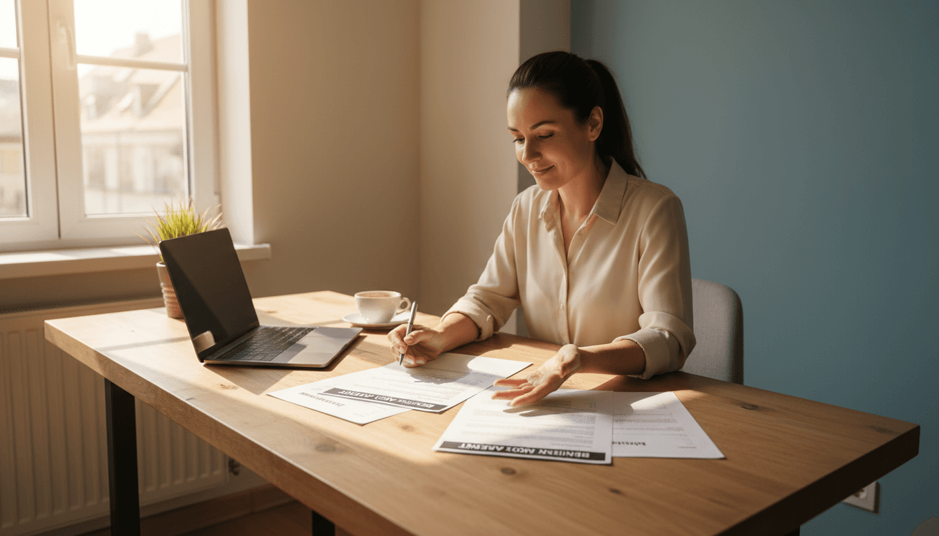 Short-Term Business Loans - Business owner reviewing loan paperwork