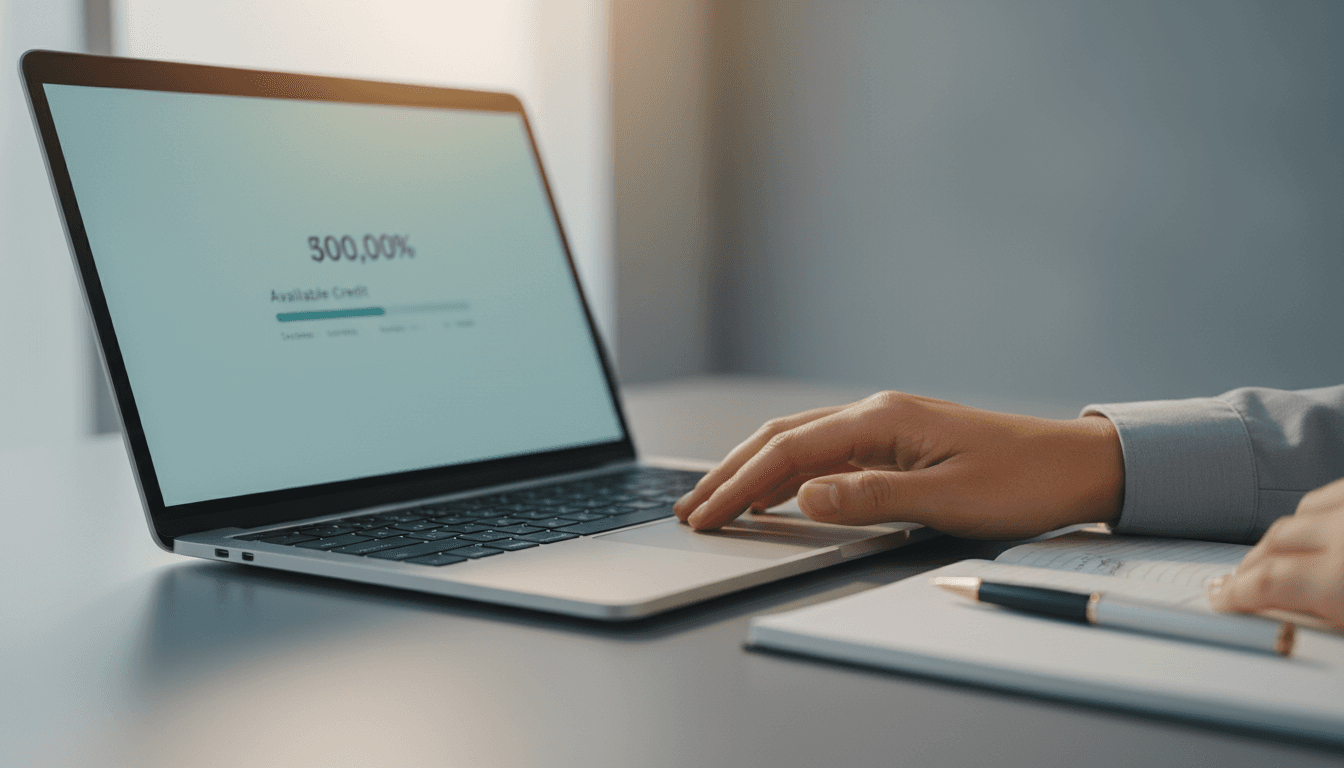 Business Lines of Credit - Owner accessing flexible credit dashboard